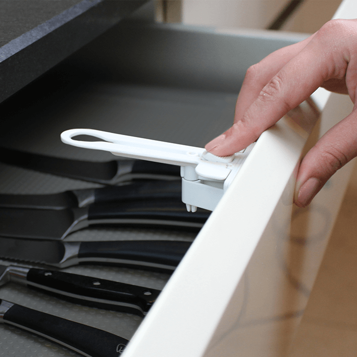 Adhesive Drawer Safety Catch for Top Drawers Fred Safety